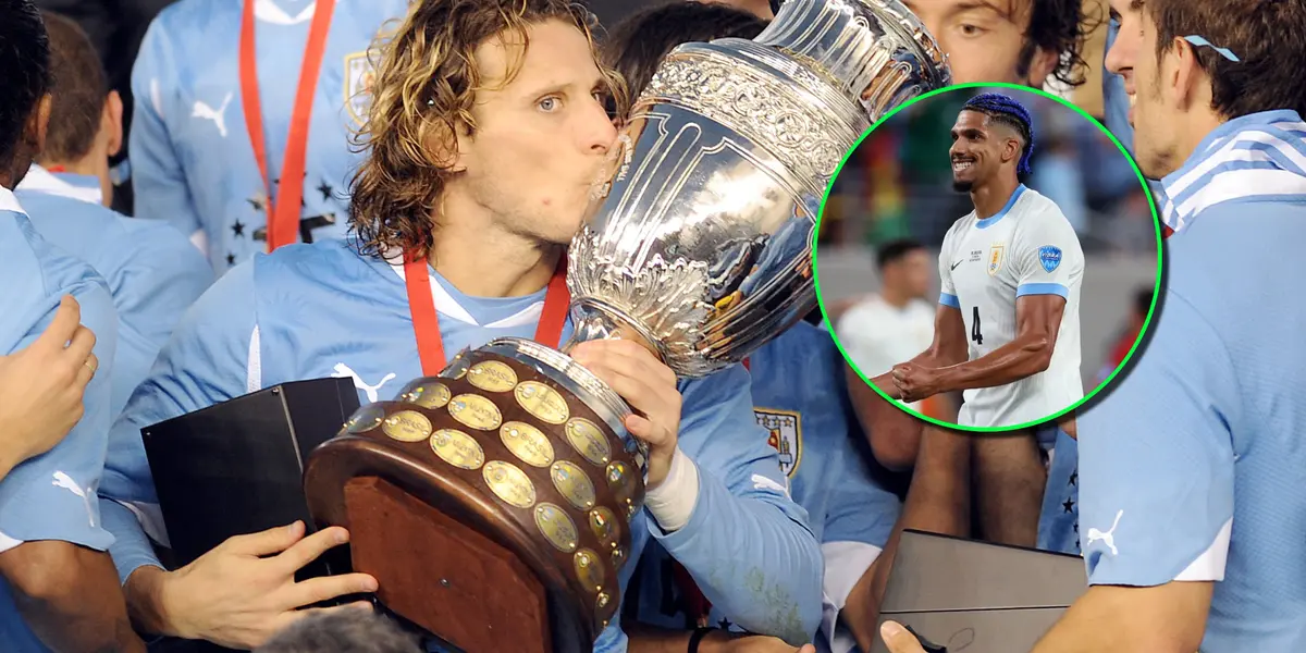 Ronald Araujo y los campeones de Uruguay con la Copa América.