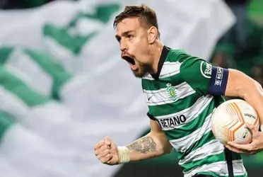 Sebastián Coates recibió un particular homenaje en el Sporting de Lisboa y no pudo contener la emoción