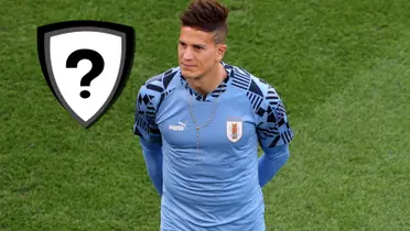 Sebastián Sosa con la camiseta de Uruguay.