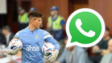 Sebastián Sosa durante una convocatoria con la Selección de Uruguay