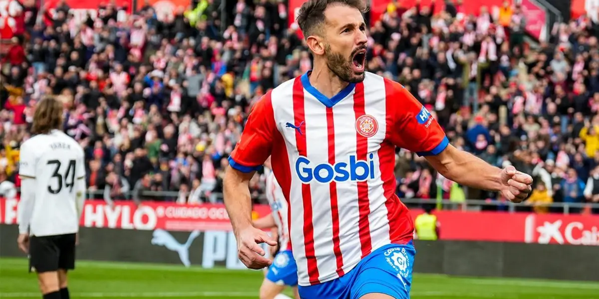 Stuani y su grito de gol en Girona