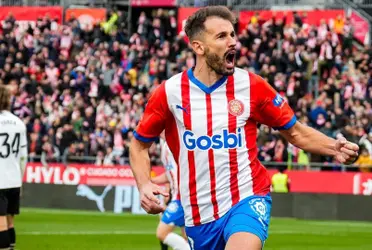 Stuani y su grito de gol en Girona